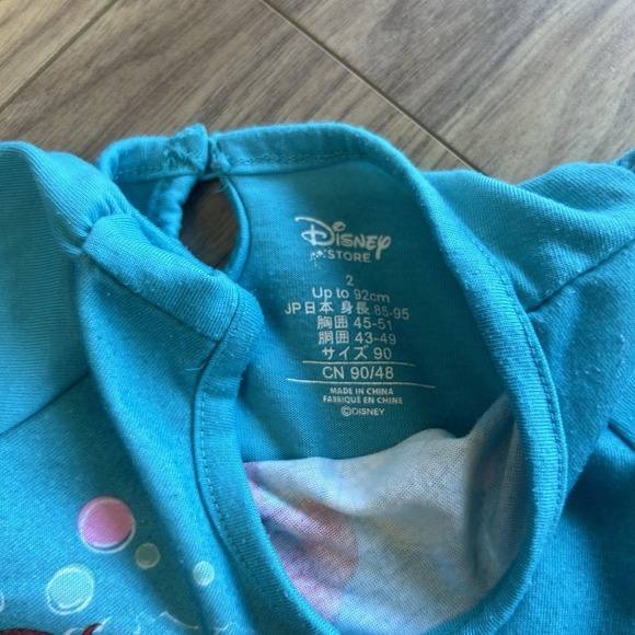 Disney Store The Little Mermaid Girls T-shirt Pajama Shirt‎ size 2 Ariel Disney - Picture 4 of 6